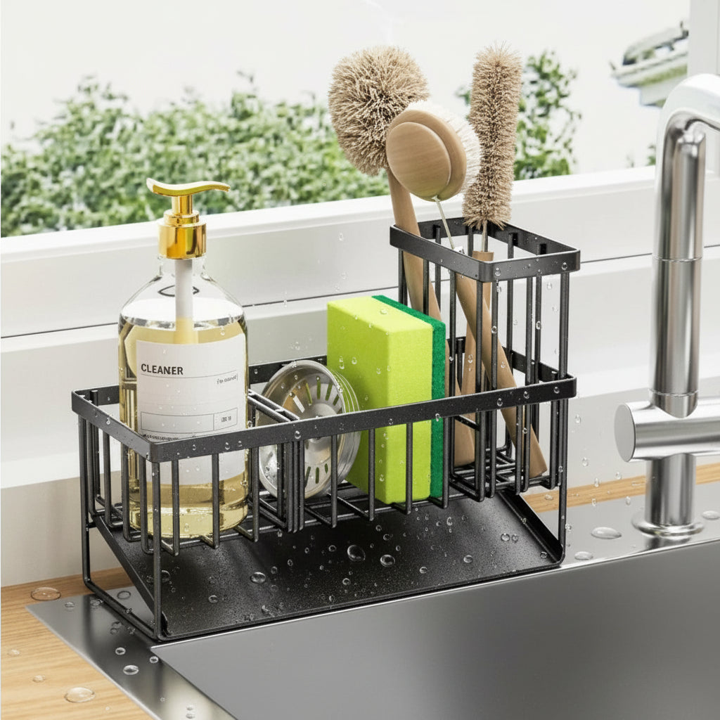 GoFuraaly™ Premium 304 Stainless Steel Kitchen Sink Caddy & Organizer Rack