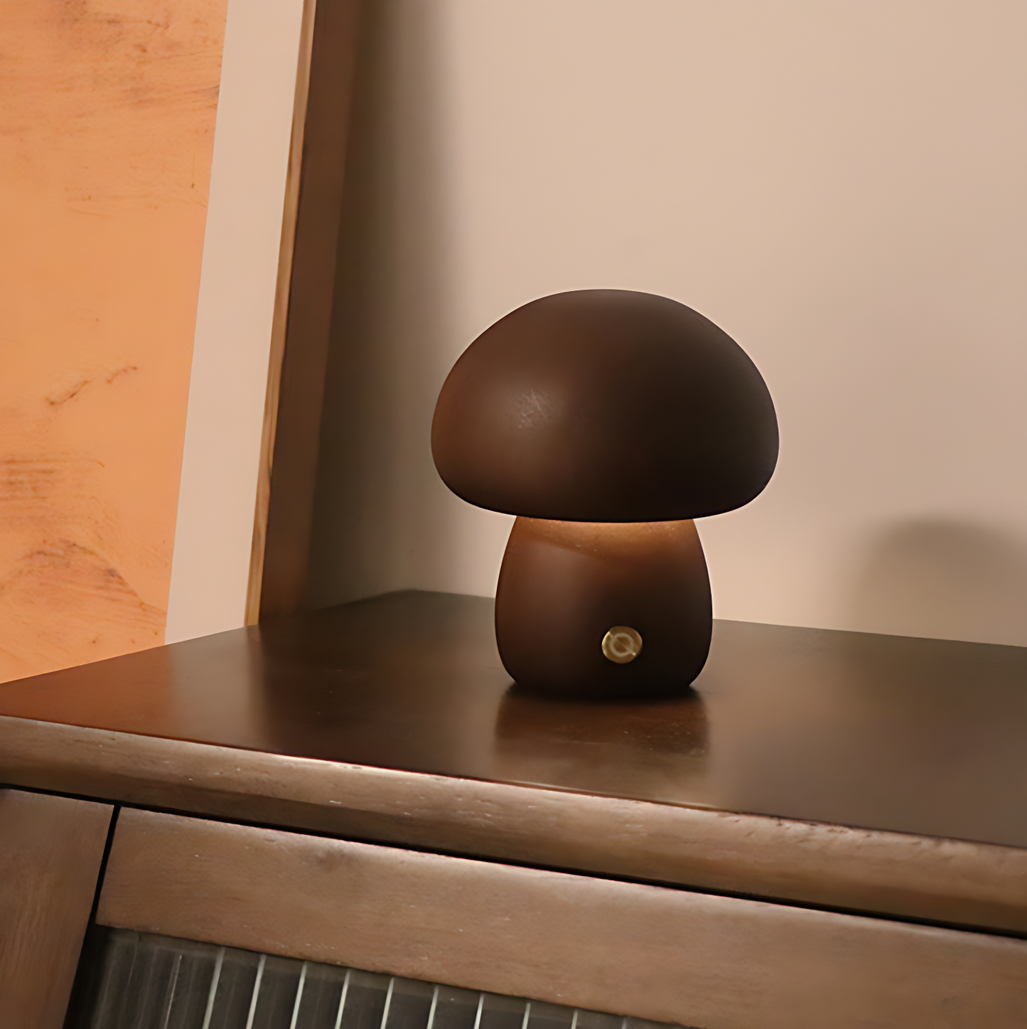 GoFuraaly™ Minimalist Wooden Mushroom Touch Night Light