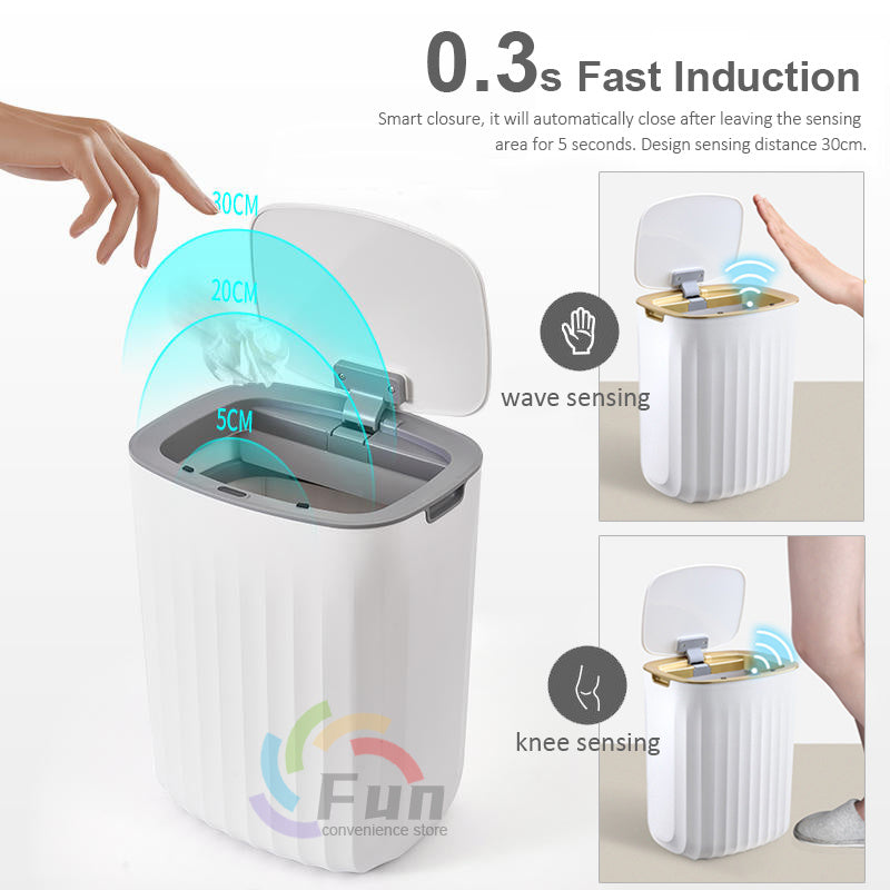 Smart Induction Trash Can – Automatic Sensor Lid, Leak‑Proof, UV & Deodorization
