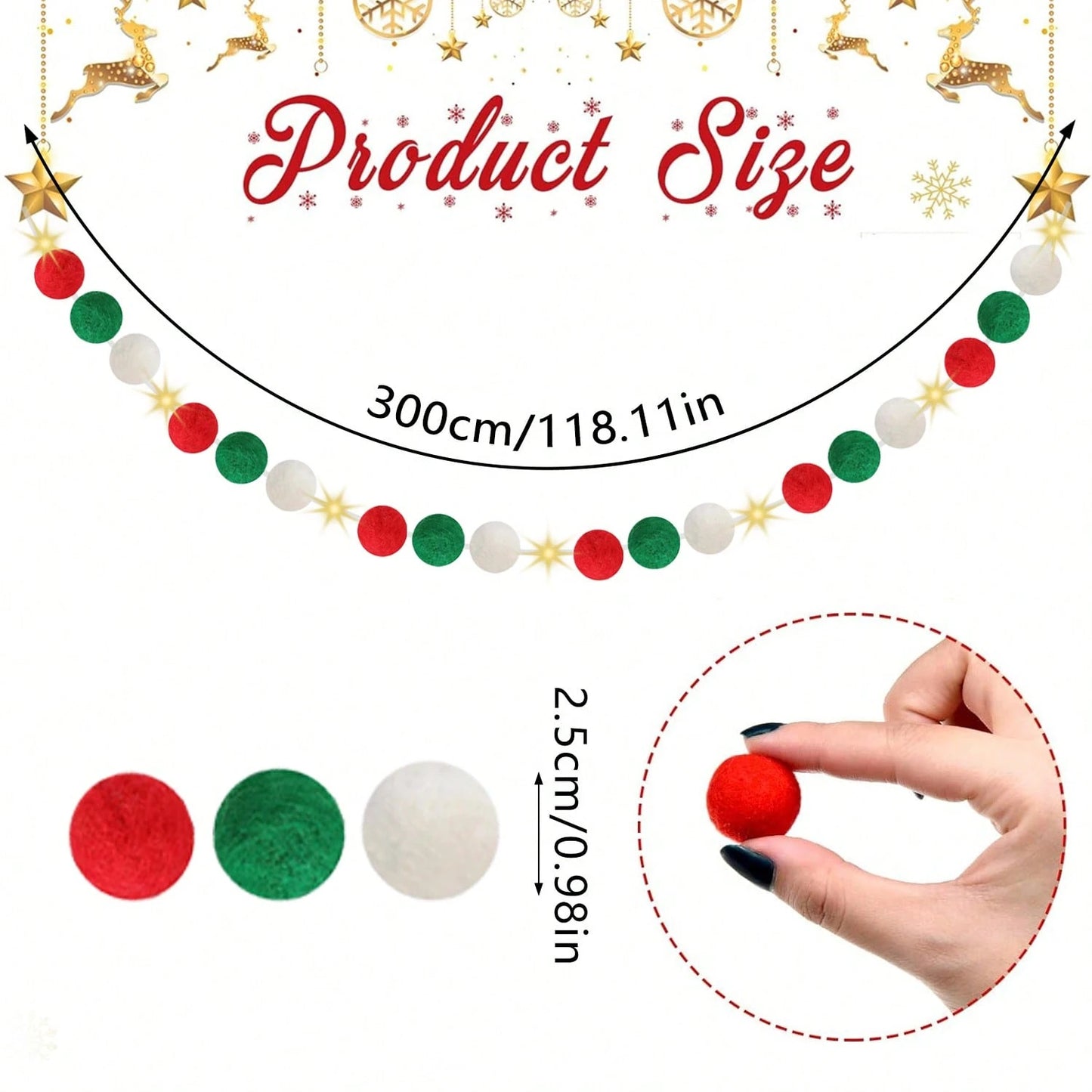 GoFuraaly™ DIY Christmas Pom-Pom Light Kit | 100pc Garland Set