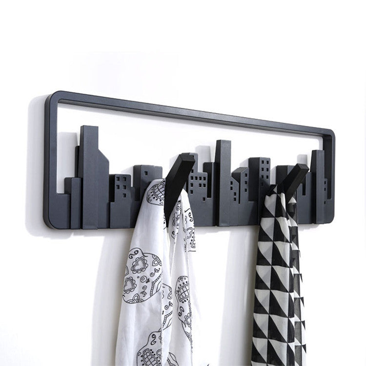 GoFuraaly™ Cityscape Wall Hanger — Multipurpose Metal Hook Rack & Decorative Coat Hook