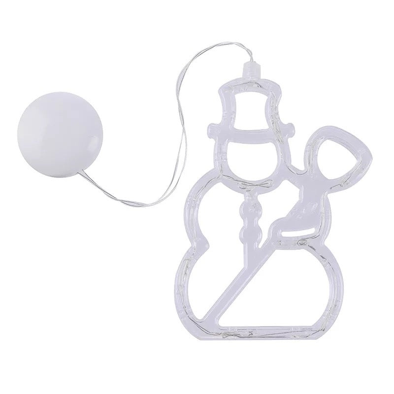Christmas LED Suction-Cup Chandelier – Battery Powered Holiday Window & Wall Decor