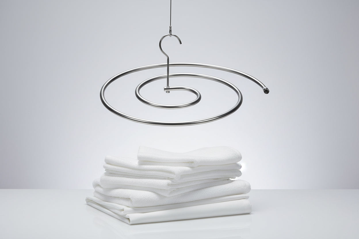 GoFuraaly™ Space-Saving Spiral Drying Rack | Stainless Steel Quilt & Bed Sheet Hanger
