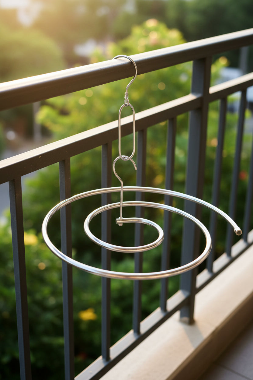 GoFuraaly™ Space-Saving Spiral Drying Rack | Stainless Steel Quilt & Bed Sheet Hanger