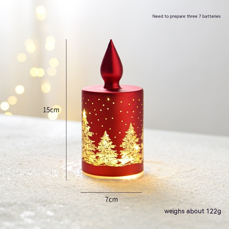 GoFuraaly™ Luminous Glass Christmas Display — LED Light-Up Holiday Table Decoration