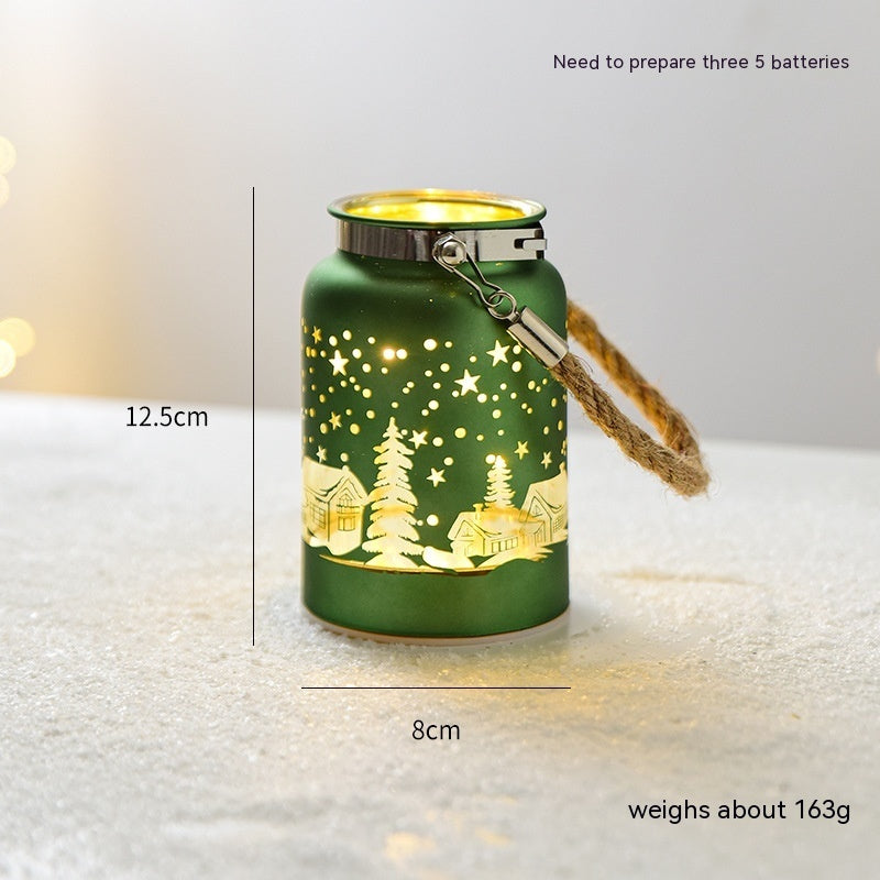 GoFuraaly™ Luminous Glass Christmas Display — LED Light-Up Holiday Table Decoration