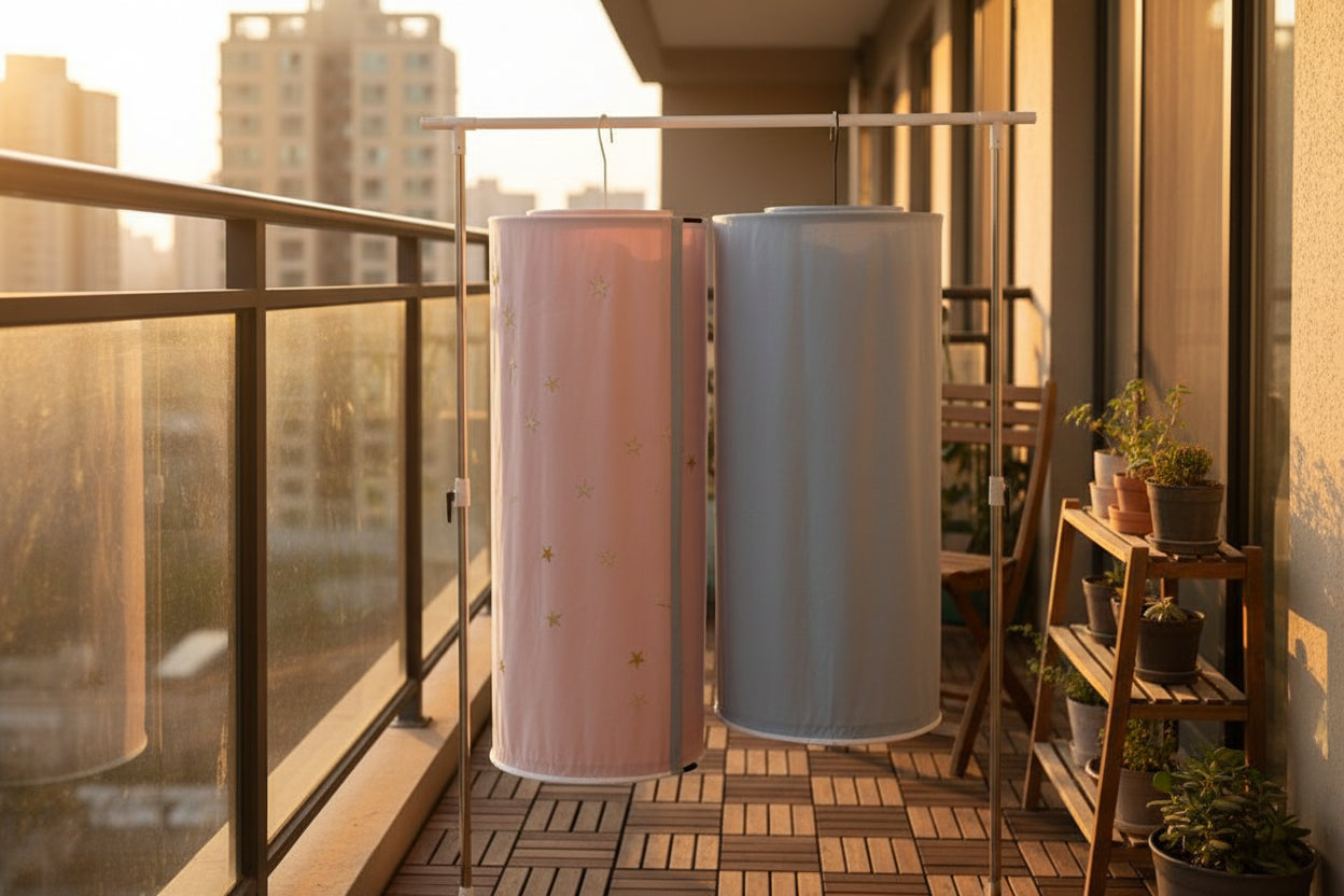 GoFuraaly™ Space-Saving Spiral Drying Rack | Stainless Steel Quilt & Bed Sheet Hanger