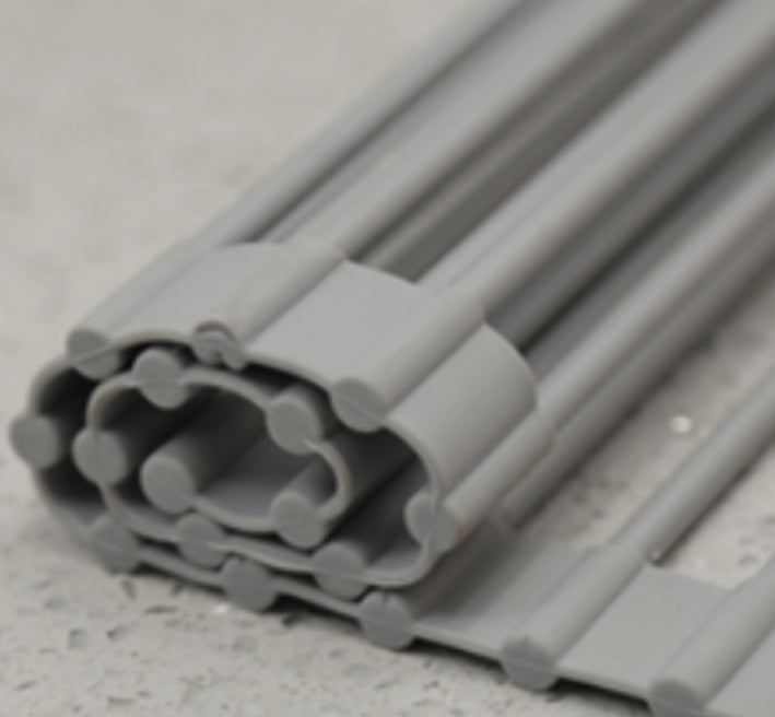 GoFuraaly™ Pro-Fold Stainless Steel Sink Drain Rack | Space-Saving Organiser for Modern Homes