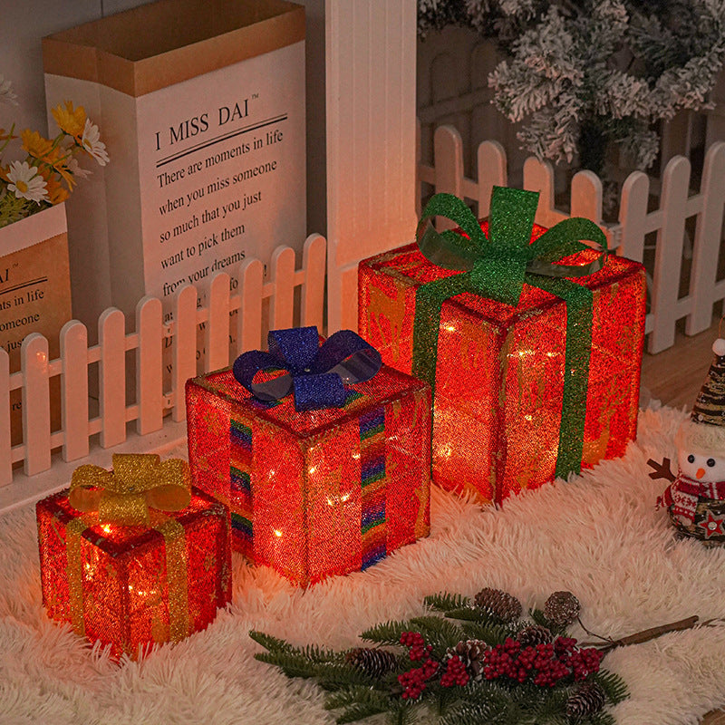 GoFuraaly™ Luminous LED Gift Boxes (Set of 3) | Waterproof Outdoor Decor