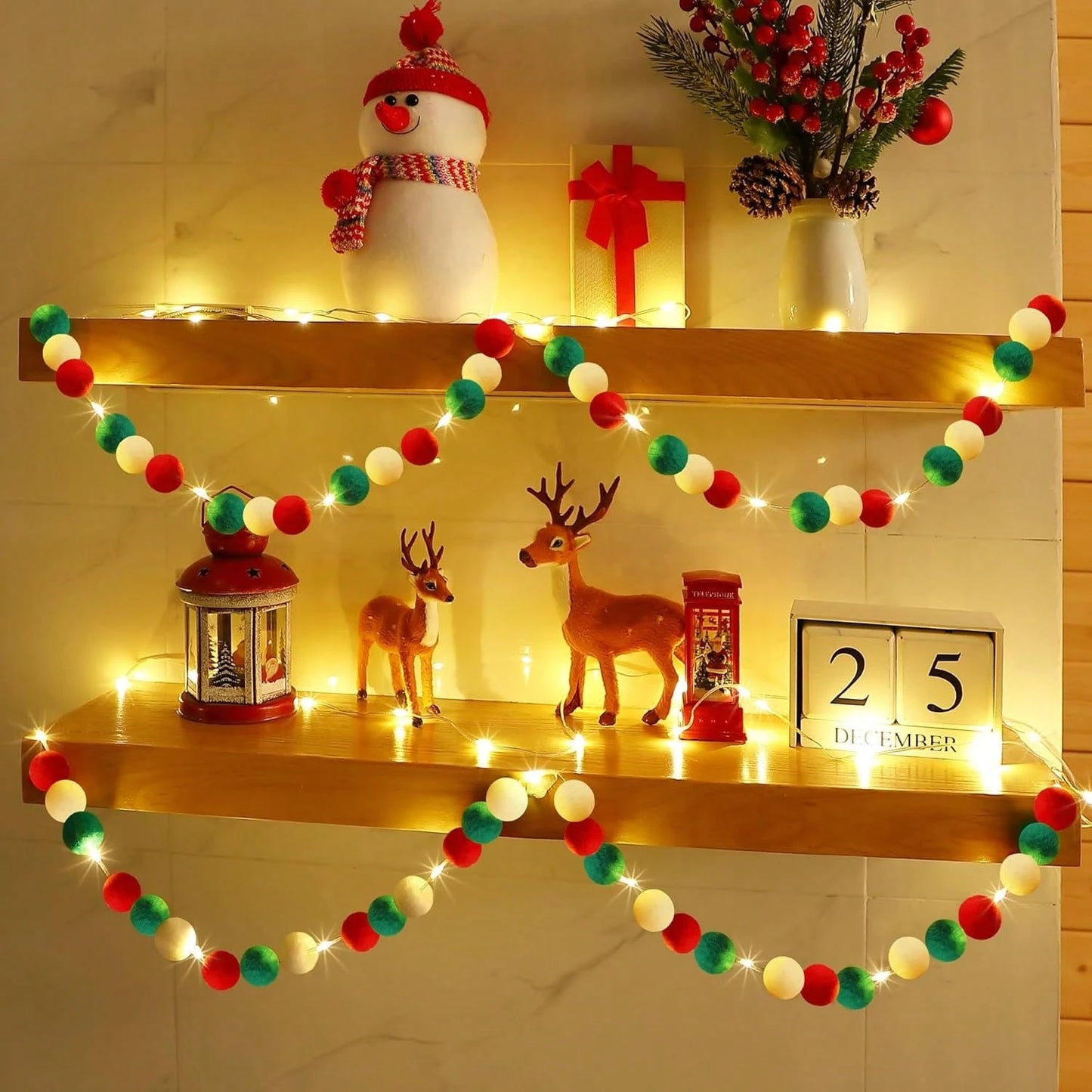 GoFuraaly™ DIY Christmas Pom-Pom Light Kit | 100pc Garland Set