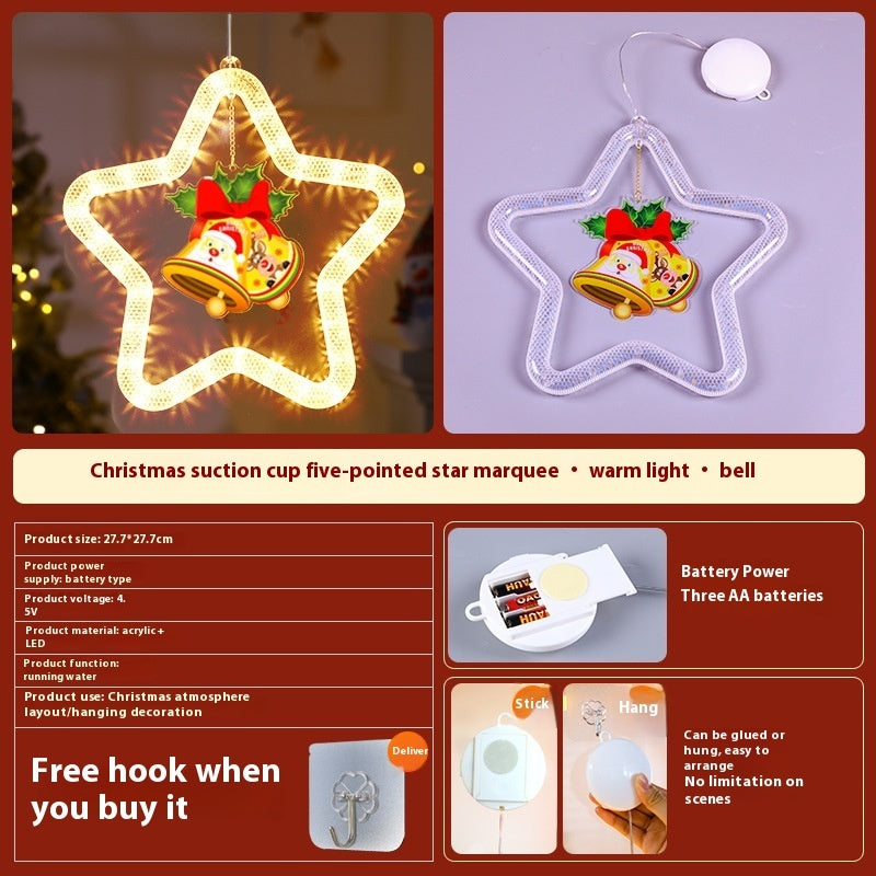 GoFuraaly™ LED Star Christmas Pendant Light | Battery Powered Window & Wall Decoration