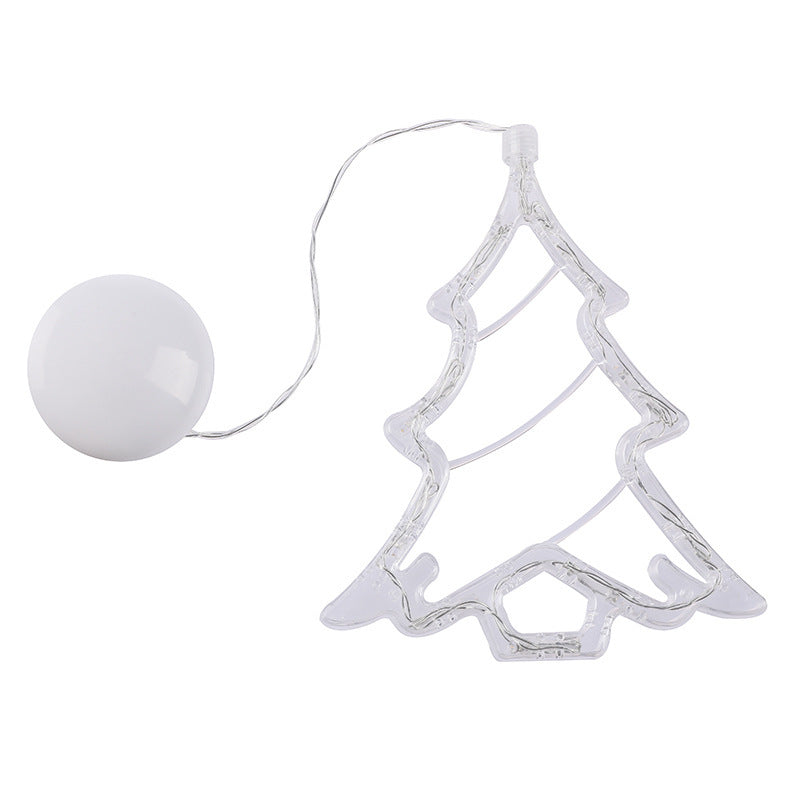 Christmas LED Suction-Cup Chandelier – Battery Powered Holiday Window & Wall Decor