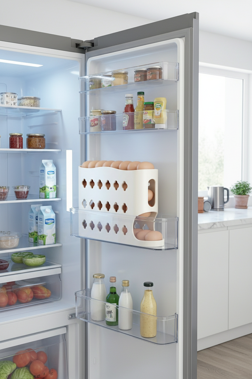 GoFuraaly™ Automatic Rolling Egg Dispenser & Fridge Organizer