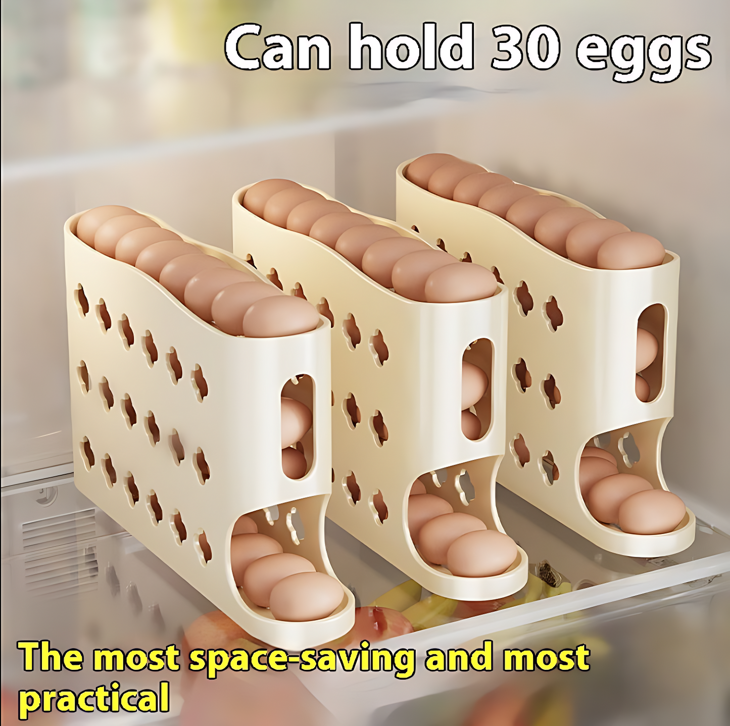 GoFuraaly™ Automatic Rolling Egg Dispenser & Fridge Organizer