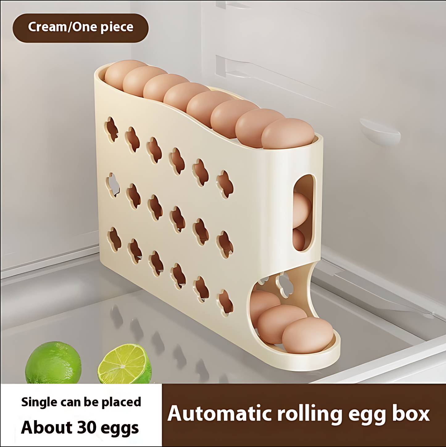 GoFuraaly™ Automatic Rolling Egg Dispenser & Fridge Organizer