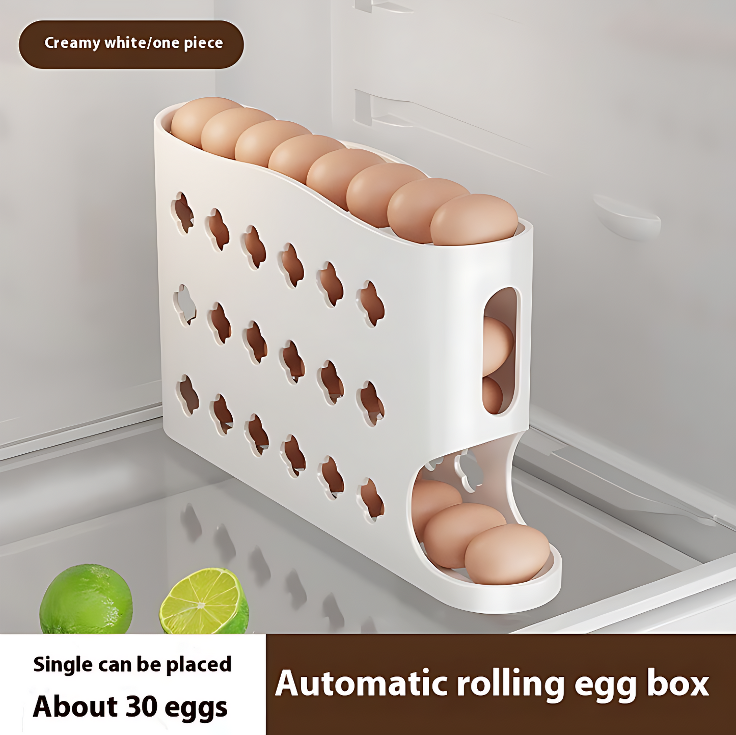 GoFuraaly™ Automatic Rolling Egg Dispenser & Fridge Organizer