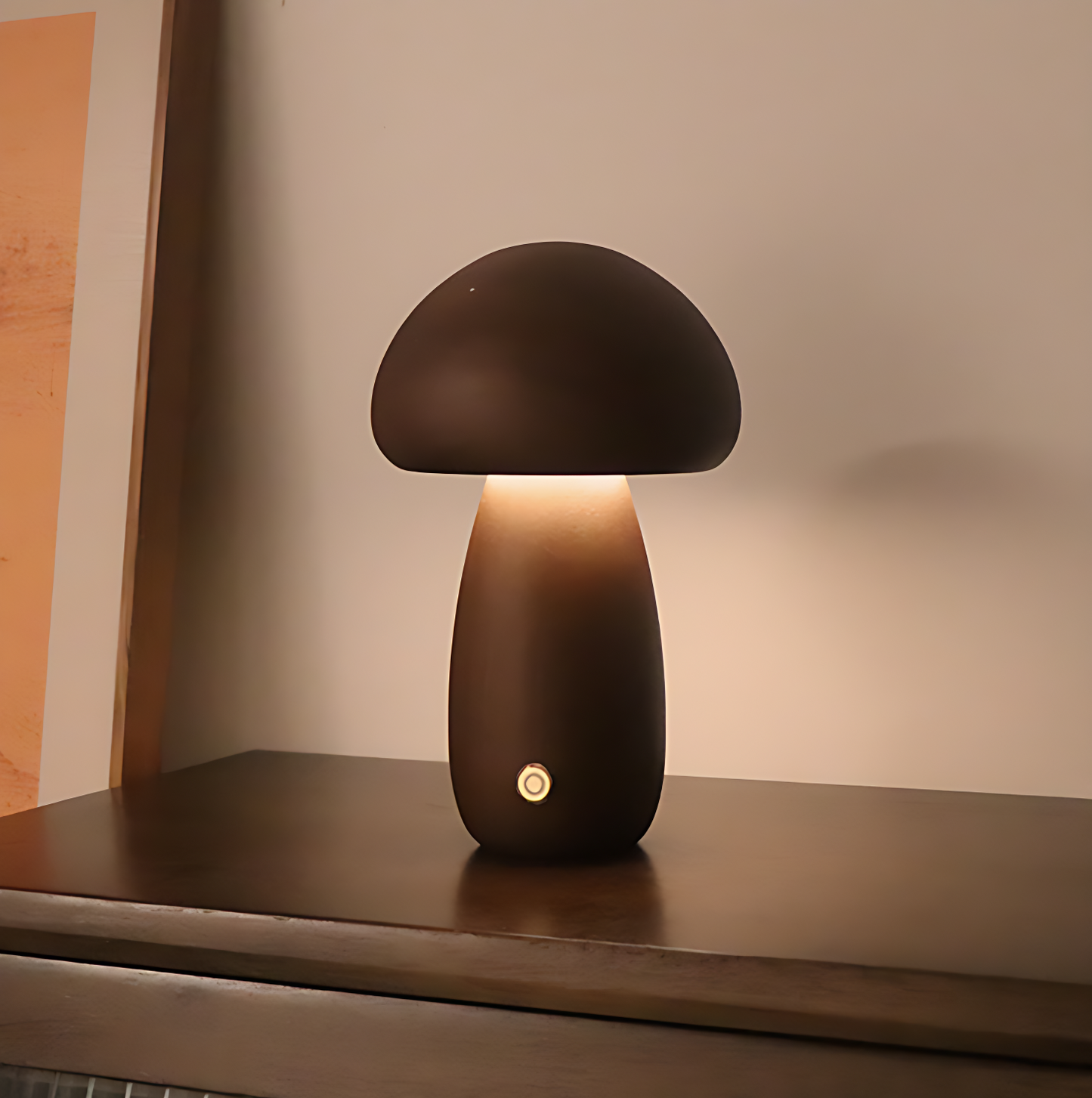 GoFuraaly™ Minimalist Wooden Mushroom Touch Night Light