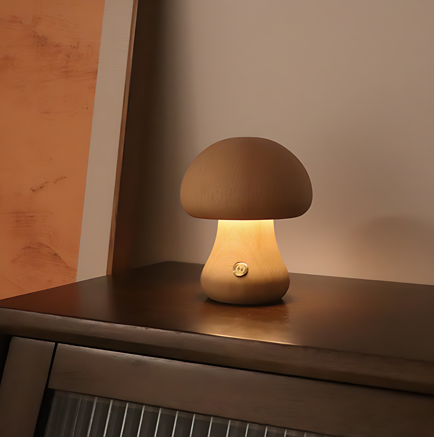 GoFuraaly™ Minimalist Wooden Mushroom Touch Night Light