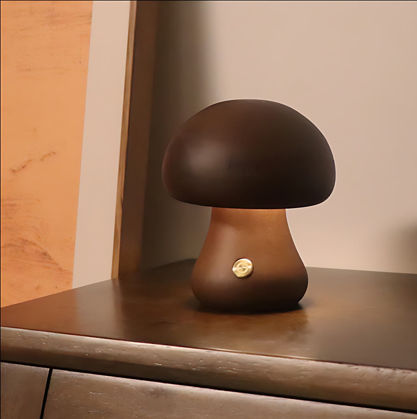 GoFuraaly™ Minimalist Wooden Mushroom Touch Night Light