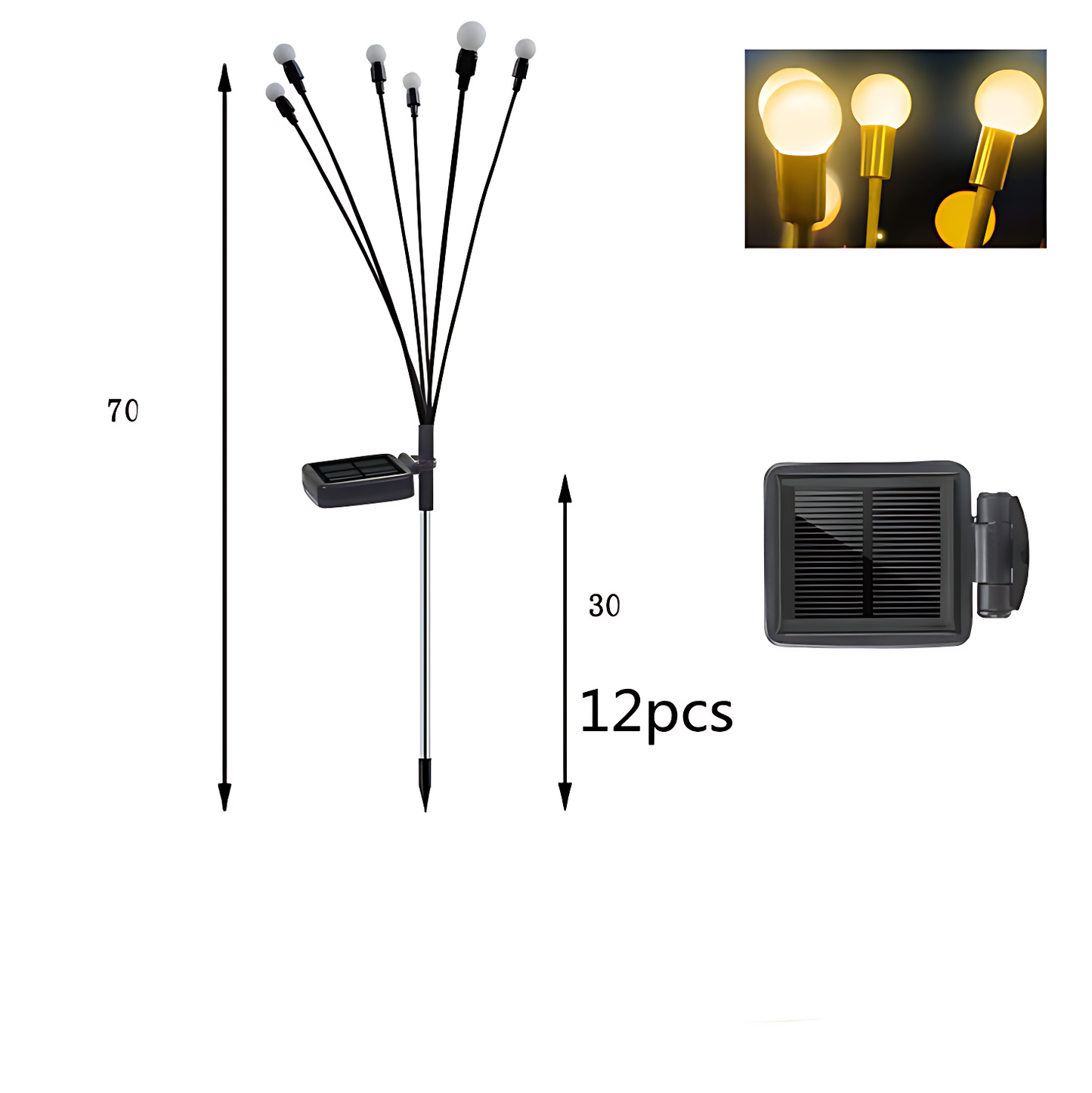 GoFuraaly™ Solar Swaying Firefly Garden Lights (Waterproof)