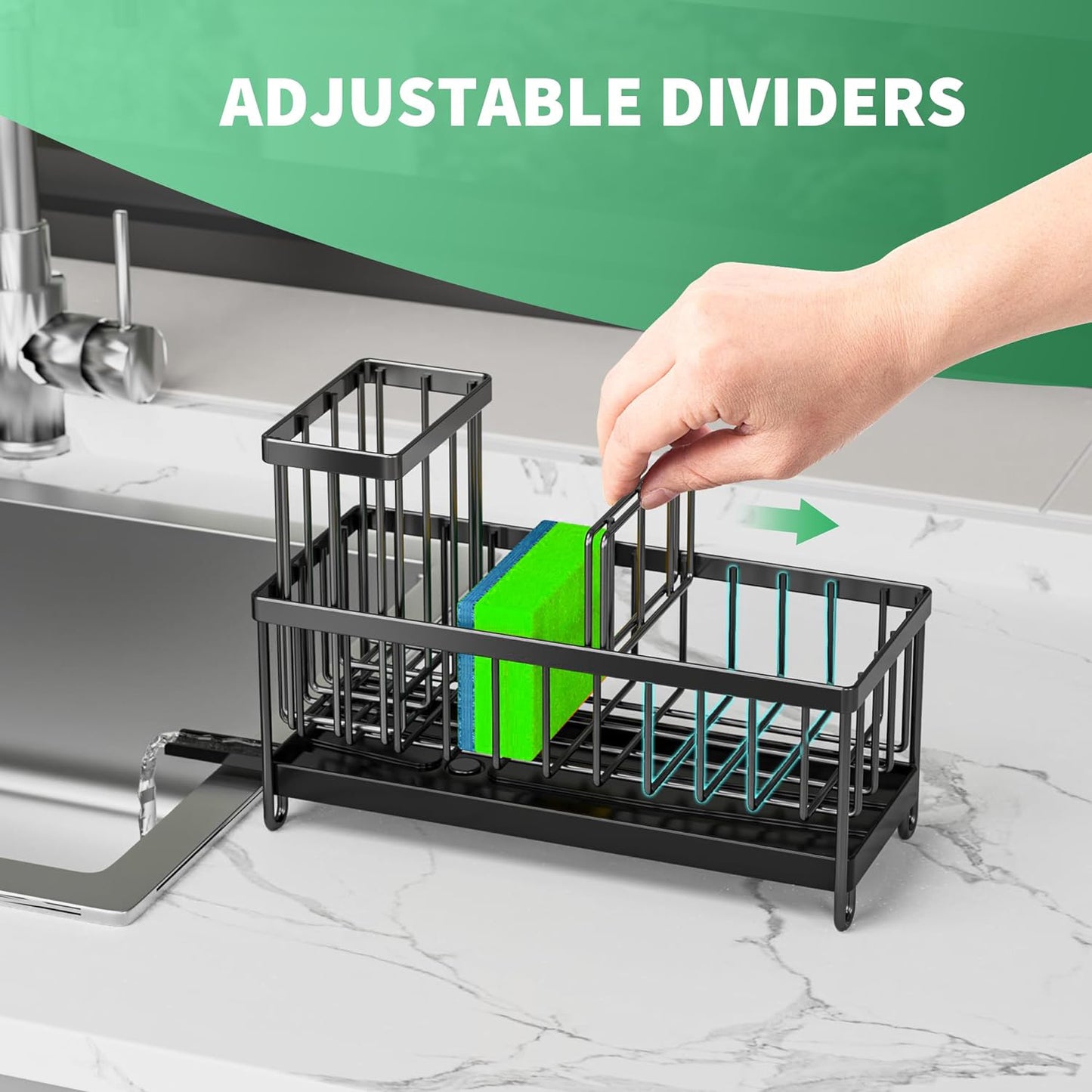 GoFuraaly™ Premium 304 Stainless Steel Kitchen Sink Caddy & Organizer Rack